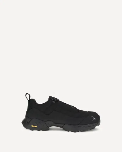 Roa Katharina Light Rubber And Leather-trimmed Ripstop Sneakers In Black