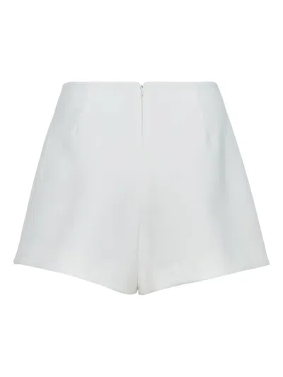 Alexia Bead-embellished Tailored Shorts In White