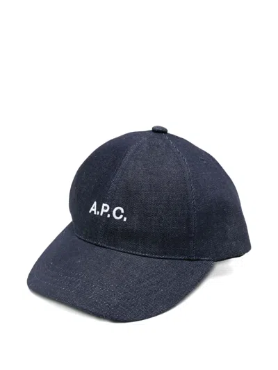 Apc Navy Asics Edition Charlie Baseball Cap In Blue