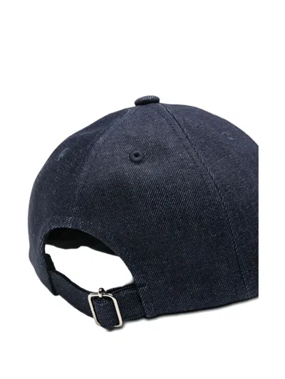 Apc Navy Asics Edition Charlie Baseball Cap In Blue