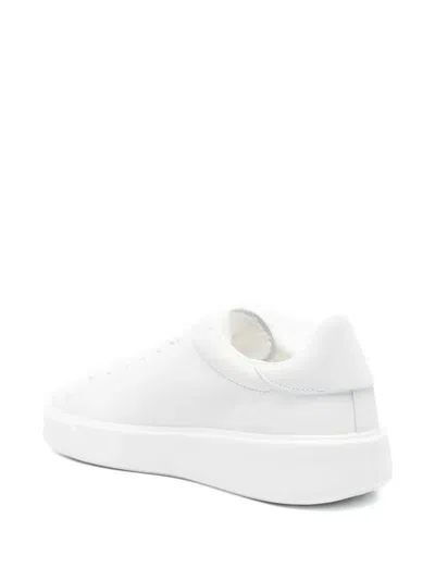 Blauer White Leather Men Sneaker In White