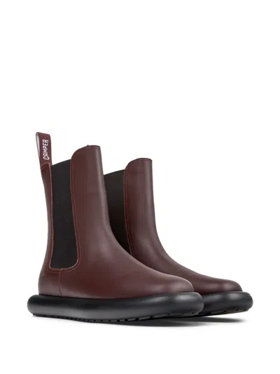Camper Onda Elastic-panelled Platform Boots In Red