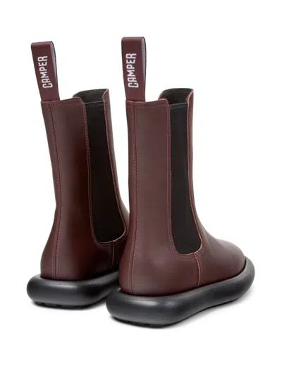 Camper Onda Elastic-panelled Platform Boots In Red