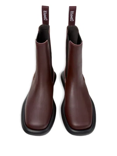 Camper Onda Elastic-panelled Platform Boots In Red