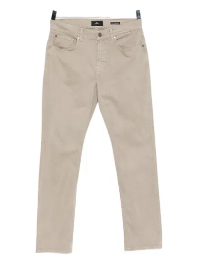 7 For All Mankind Luxe Performance Trousers In Neutral