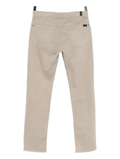 7 For All Mankind Luxe Performance Trousers In Neutral