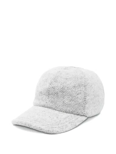 Lorena Antoniazzi Leather-strap Baseball Cap In Gray