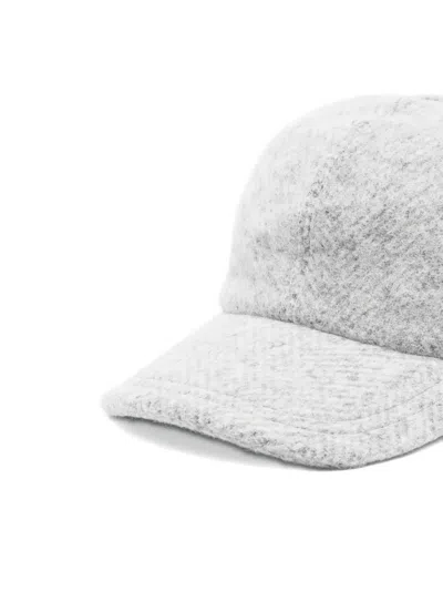 Lorena Antoniazzi Leather-strap Baseball Cap In Gray