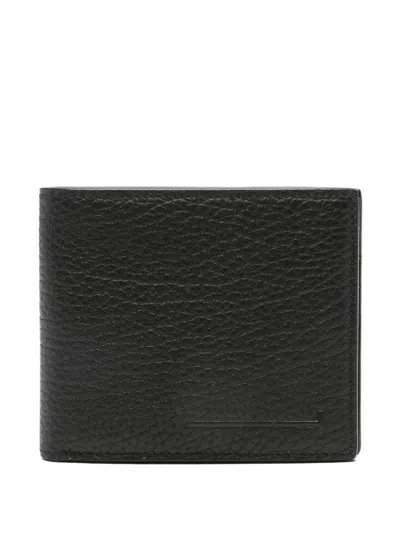 Tom Ford Printed Leather Elongated T Line Classic Bi-fold Wallet In Black