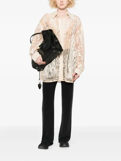 Diesel Abstract-print Long-sleeve Blouse In Neutral