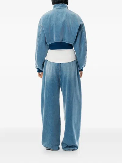 Alexander Wang Elasticated-waist Drawstring Track Pants In Blue