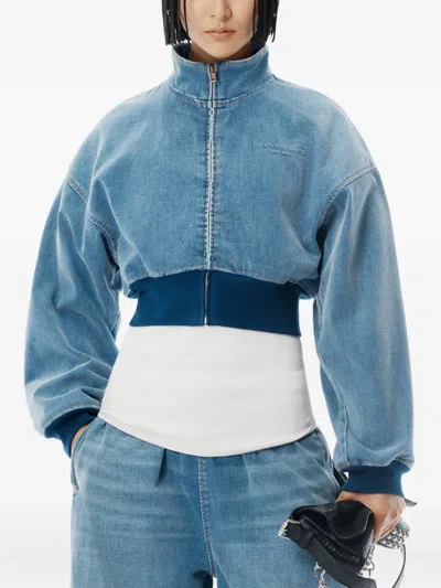 Alexander Wang Elasticated-waist Drawstring Track Pants In Blue