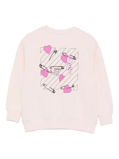 Off-white Graphic-print Sweatshirt In Pink