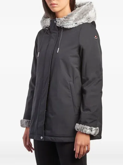 Canadiens Faux-fur Hooded Jacket In Black