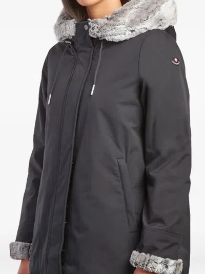 Canadiens Faux-fur Hooded Jacket In Black