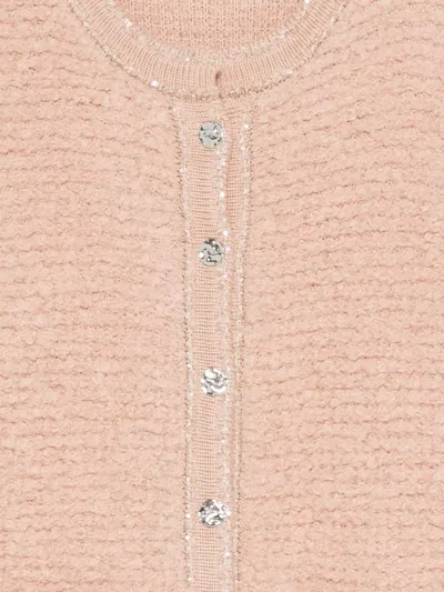 D Exterior Knitted Cardigan With Decorative Buttons In Neutral