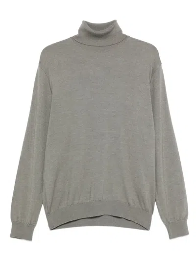 Paul & Shark Turtleneck Wool Sweater In Gray