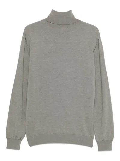 Paul & Shark Turtleneck Wool Sweater In Gray
