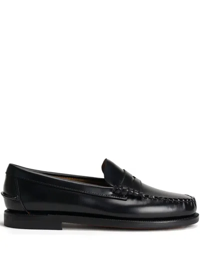 Sebago Leather Moccasin In Black
