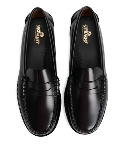 Sebago Leather Moccasin In Black