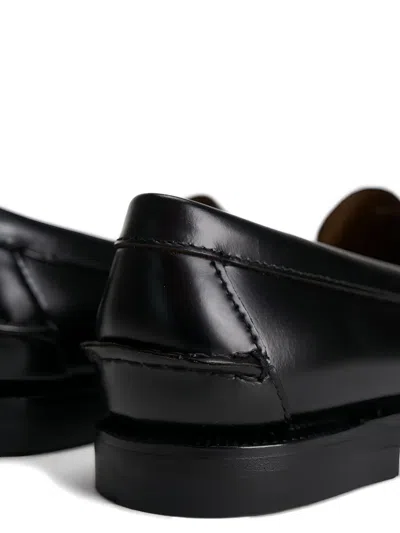 Sebago Leather Moccasin In Black