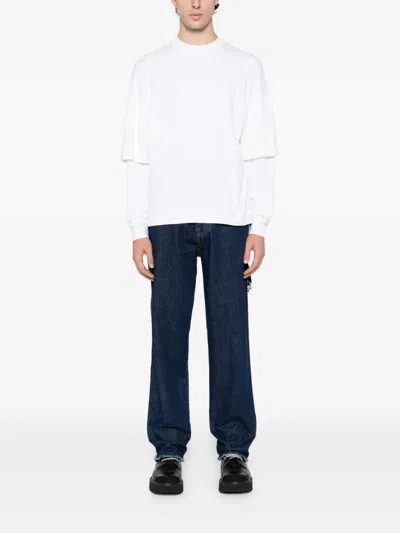 Darkpark Solid Color Long Sleeved Theo T-shirt In White