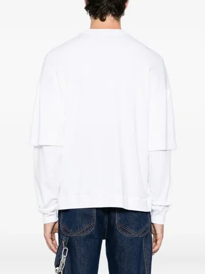 Darkpark Solid Color Long Sleeved Theo T-shirt In White