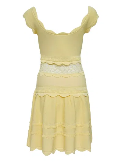 扇贝形边针织日常连衣裙