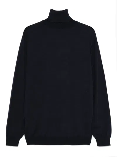 Paul & Shark Turtleneck Wool Sweater In Black