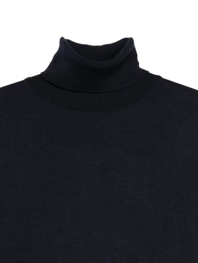 Paul & Shark Turtleneck Wool Sweater In Black