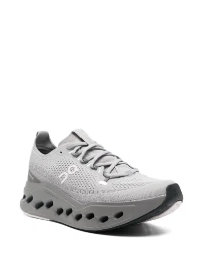 On Cloud Surfermax Knitted Sneakers In Gray