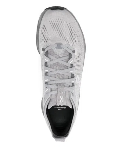 On Cloud Surfermax Knitted Sneakers In Gray