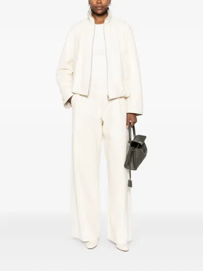 Arma Zip-front Quilted Jacket In White