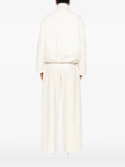 Arma Zip-front Quilted Jacket In White