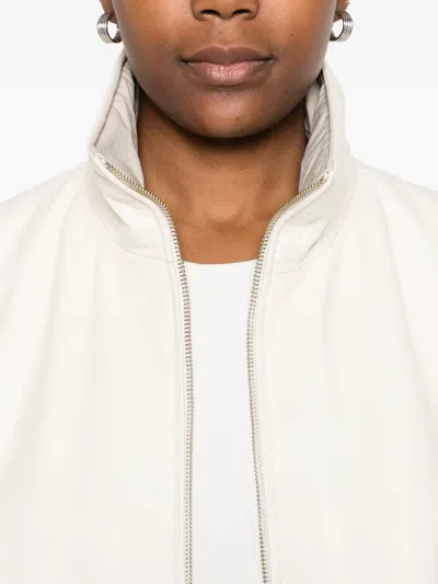 Arma Zip-front Quilted Jacket In White