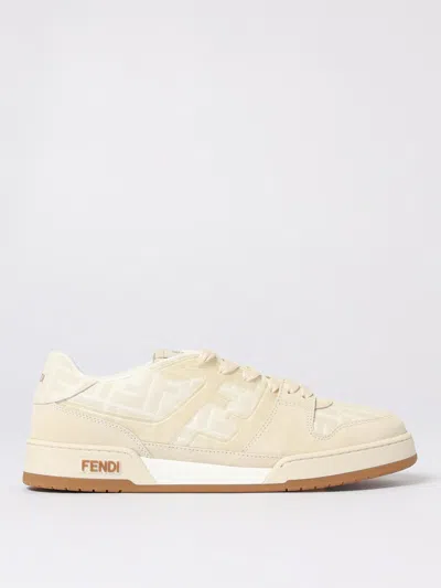 Fendi Match Ff Jacquard And Leather Sneakers In Multi