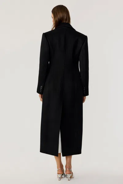 Toccin Bria Tailored Wool Coat In Black