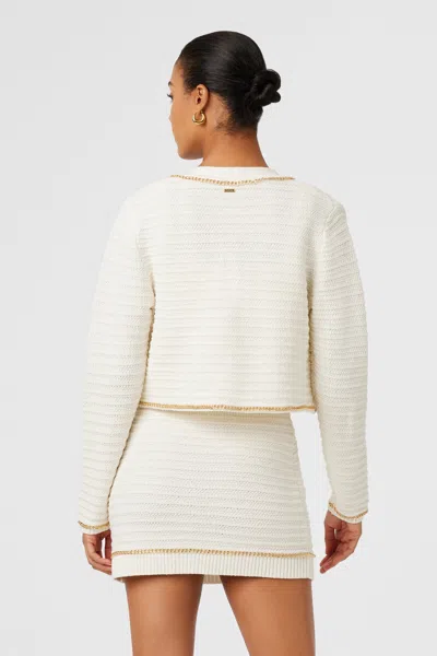 Toccin Cecilia Textured Knit Jacket In Neutral