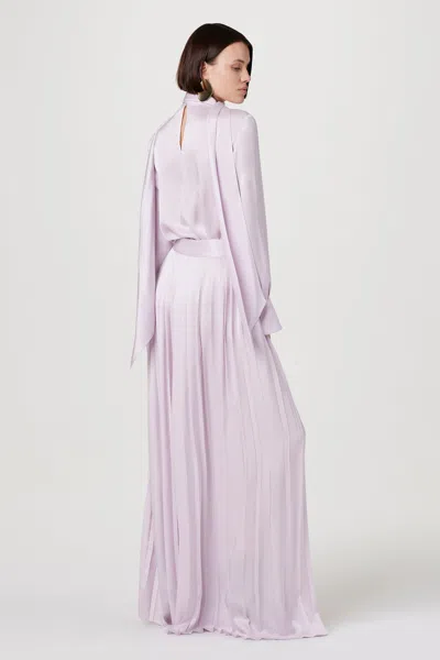 Toccin Dillon Pleated Maxi Skirt In Pink