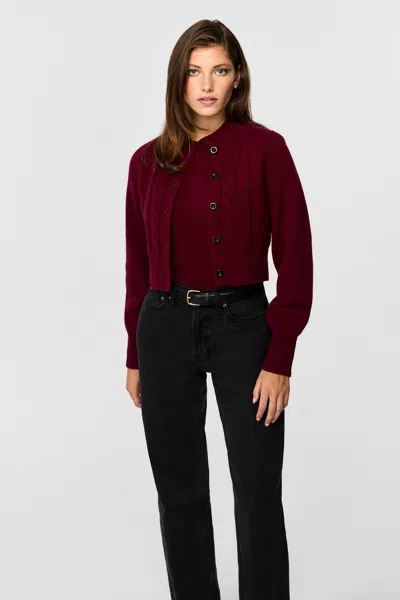 Toccin Fall Rita Cashmere Cardigan In Brown