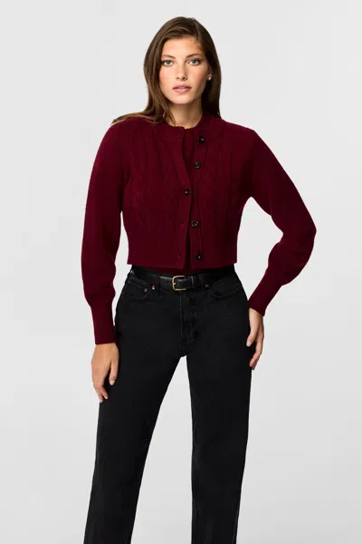 Toccin Fall Rita Cashmere Cardigan In Brown