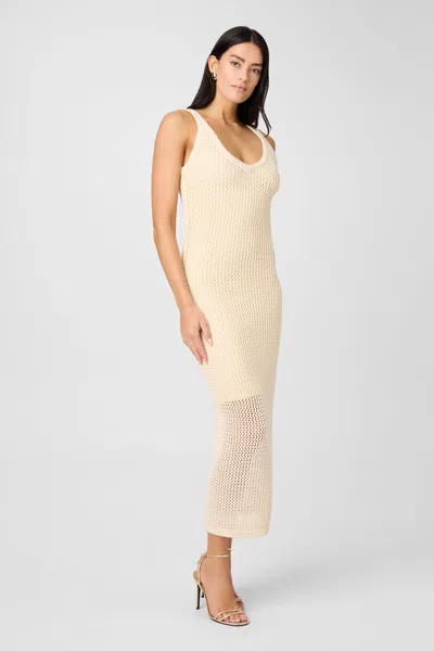 Toccin Kayla Crochet Tank Midi Dress In Pink