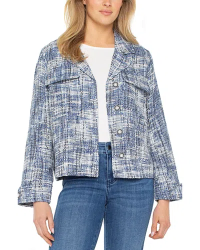 Liverpool Los Angeles Tweed Jacket In Blue
