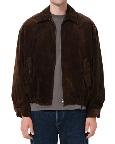 Agolde Stretch-cotton Corduroy Torres Jacket In Brown