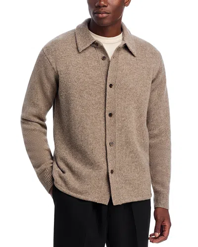 Frame Long Sleeve Shirt Sweater In Brown