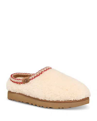Ugg Tasman Maxi Curly 1158356-nat Slippers Womens Beige Sheepskin Slip On Gug183 In Animal Print
