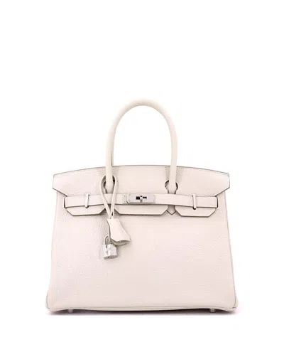 Pre-owned Pre-owned Hermes  Hermes Birkin 30 Handbag Light Clemence With Palladium Hardware In Gray