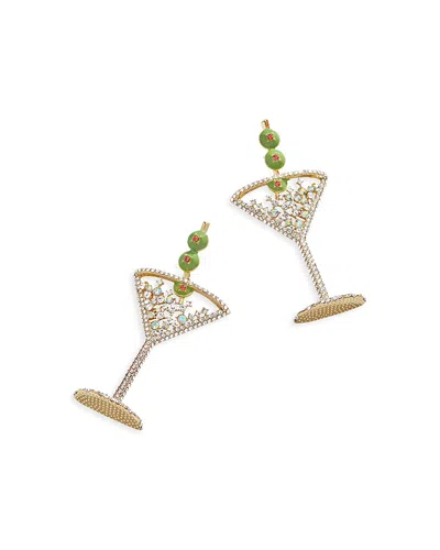 Baublebar Pimento Memento Crystal Martini Drop Earrings In Gold Tone In Gold