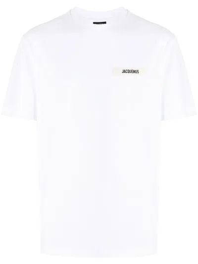 Jacquemus T-shirt Le T-shirt Gros-grain In White