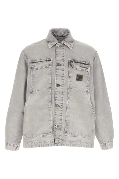 Carhartt Double Layer Front Jacket Collared Design In Gray